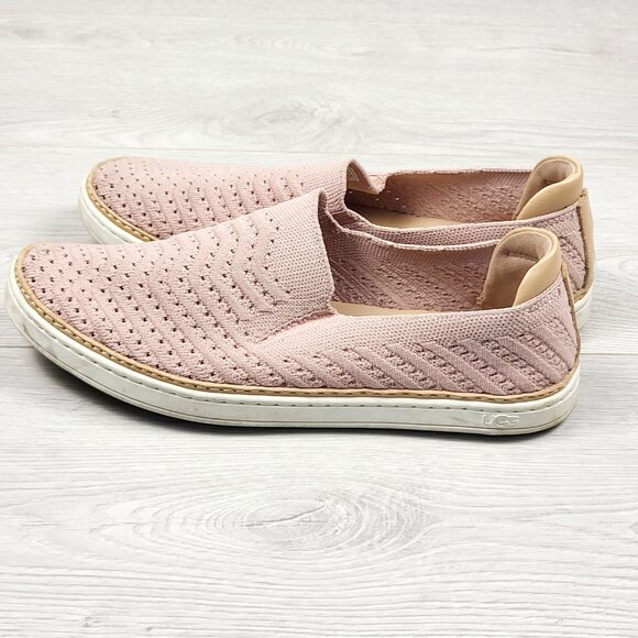 UGG Pink Sammy Chevron Knit Slip-On Shoes – Women’s Size 8 - Picture 3 of 8
